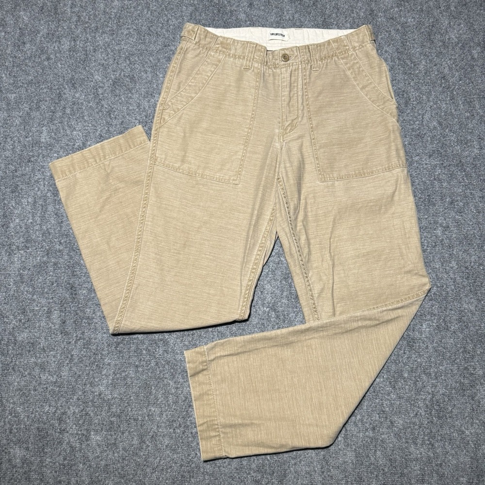 Taylor Stitch The Chore Pant Brown Canvas Workwear Straight Leg Men 32x31